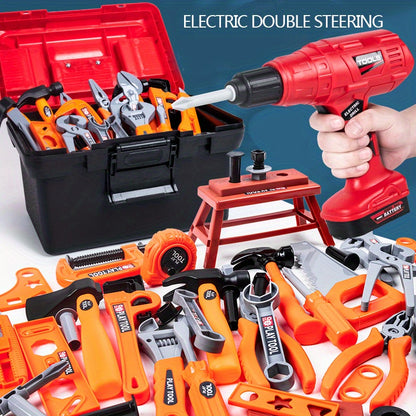 Electric Toy Drill Set: Stimulate Your Child's Imagination With This Fun Construction Studio Toy!