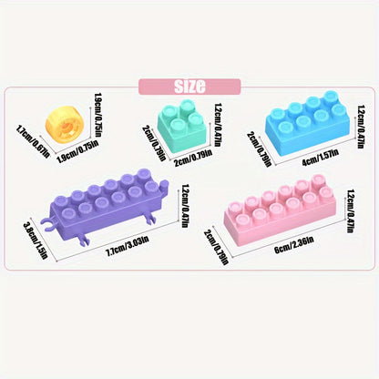 Macaron Colored Building Blocks, Assembled DIY Toys, Gift (140pcs)